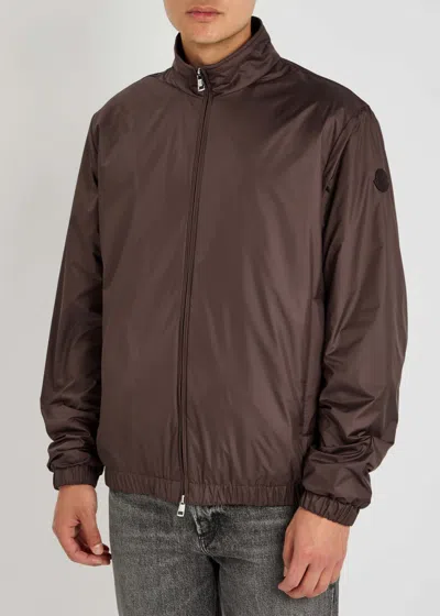 Moncler Meidassa Shell-satin Jacket In Brown