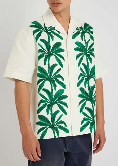 Jacquemus La Chemise Shirt In White And Green