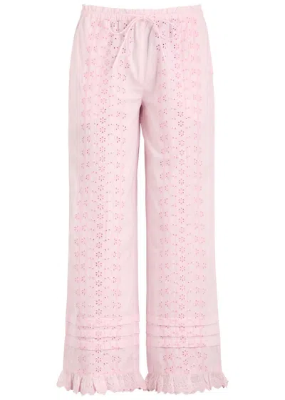 DAMSON MADDER DAMSON MADDER LUCINDA BRODERIE-ANGLAISE COTTON TROUSERS 