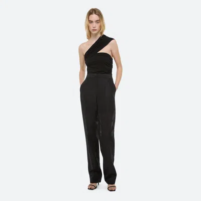 Helmut Lang Organza Car Trousers In Black
