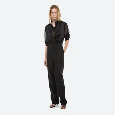 Helmut Lang Relaxed Cowl Shirt In Black
