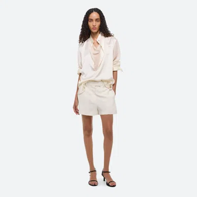 Helmut Lang Relaxed Cowl Shirt In Ivory