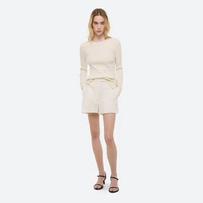 Helmut Lang Flared Shorts In Antique White