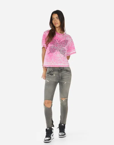 Lauren Moshi Linnea Butterfly Affirmations In Magenta Burnout