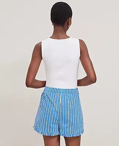 Ann Taylor Ruffled Pajama Shorts In Maritime Blue