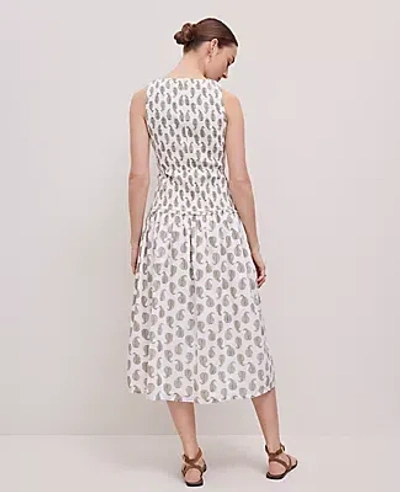 Ann Taylor Weekend Collection Fern Smocked Maxi Dress In Moss Green