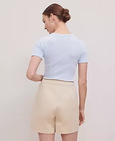 Ann Taylor Petite Curved Hem Skort In Soft Khaki