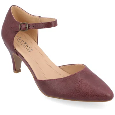 Journee Collection Journee Womens Bettie Almond Toe Mid Heel Pumps In Pink
