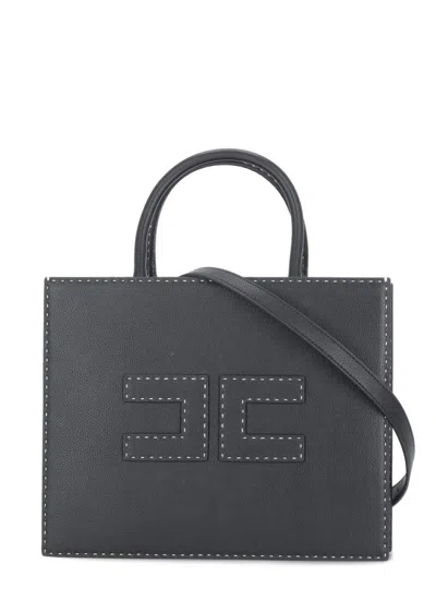 Shop Elisabetta Franchi Black Black Shoulder Bag