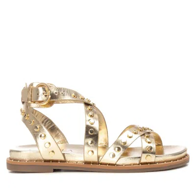 Xti Carmela Leather Women's Fashion Sandals By  In Gold