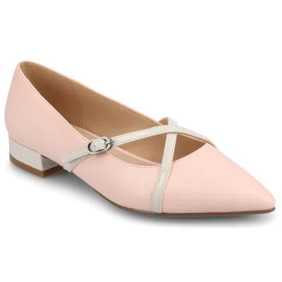Journee Collection Journee Women's Camby Medium And Wide Width Dress Flats In Pink