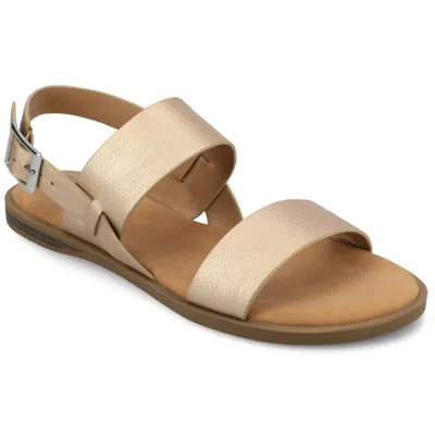 Journee Collection Journee Women's Lavine Wide Width Multi Strap Flat Sandals In White