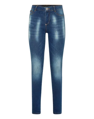 Philipp Plein Denim Jeggins In Multi