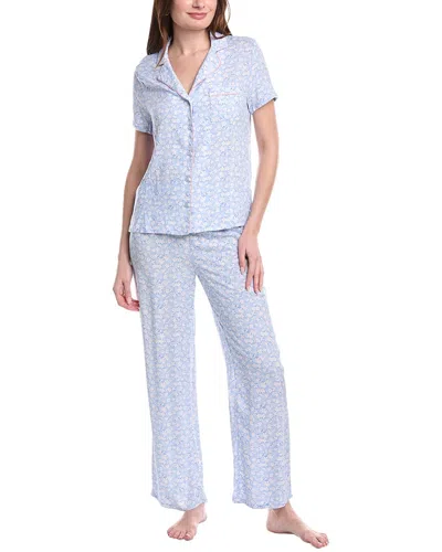 Splendid 2pc Woven Notch Pajama Pant Set In Yellow