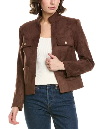 Femme Society Jacket In Brown