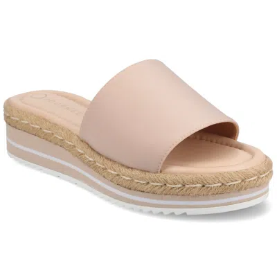 Journee Collection Rosey Wedge Sandal In Gold