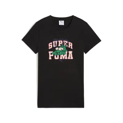 Shop Puma Women's Super Graphics Tee In Black