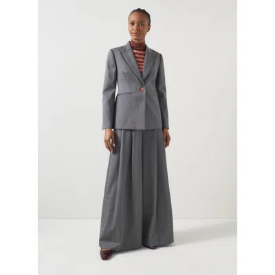 Lk Bennett Hally Stripe Stretch Wool Blazer In Multi
