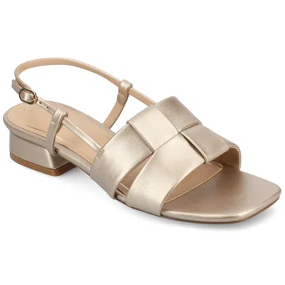 Journee Collection Journee Women's Tabatha Medium And Wide Width Flat Sandals In White
