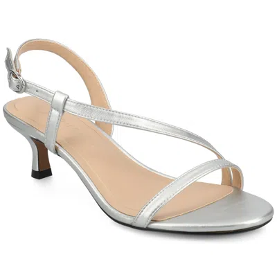 Journee Collection Jemry Kitten Heel Sandal In Silver