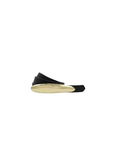 Amanu Oval Buckle Congo Belt In Black In Black