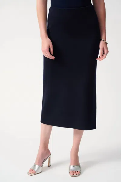 Joseph Ribkoff Minimalist High-rise Midi Skirt In Midnight Blue In Blue