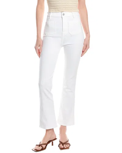 7 For All Mankind High-waist Love Again Slim Kick Flare Jean In White