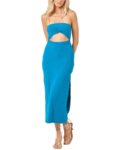 L*space Kierra Cutout Strapless Rib Cover-up Dress In Multi