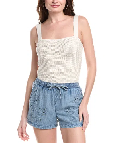 Splendid Claudia Sweater Tank Top In White