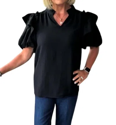 Ivy Jane Casual To Cocktail Top In Black In Black