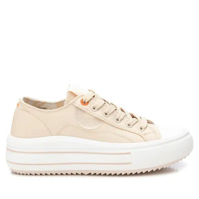 Xti Women's Platform Canvas Sneakers Refresh By  In Beige