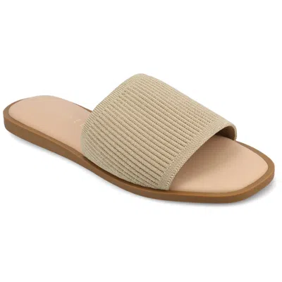 Journee Collection Prisilla Slide Sandal In White
