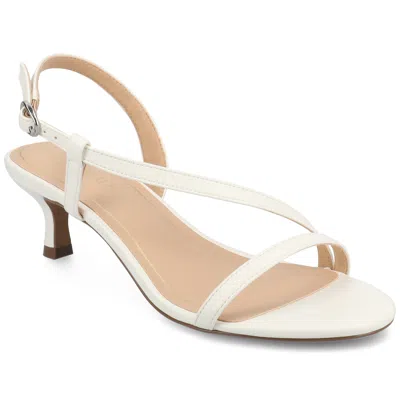 Journee Collection Jemry Kitten Heel Sandal In White