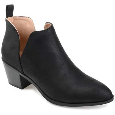 JOURNEE COLLECTION WOMENS LOLA PULL ON STACKED HEEL BOOTIES 