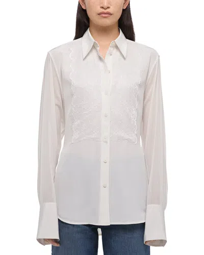 Helmut Lang Relaxed Lace Shirt In White