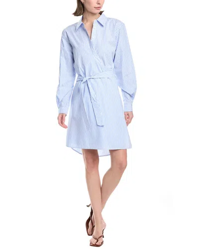 7 For All Mankind Poplin Shirtdress In Blue