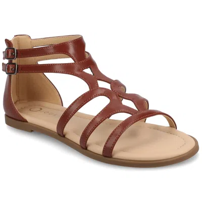 JOURNEE WOMEN'S GENNEVA MEDIUM AND WIDE WIDTH FLAT SANDALS 