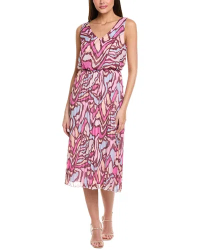 Sam Edelman Rose Landscape Midi Dress In Purple