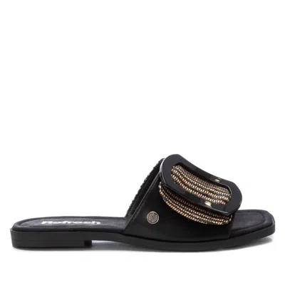 Xti Women's Flat Slip In Sandals Refresh By  In Black