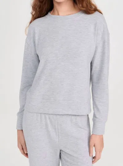 Perfectwhitetee Selma Pullover Sweatshirt In Heather Grey In Grey