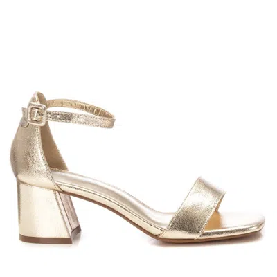 Xti Women's Heeled Ankle Strap Sandals Refresh By  In Gold