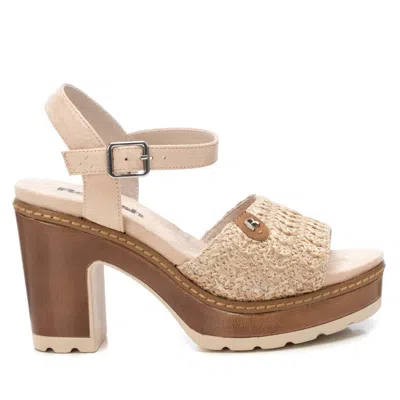 Xti Women's Ankle Strap Heeled Sandals Refresh By  In Beige