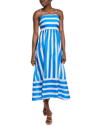 Ipponelli Open Back Midi Dress In Blue