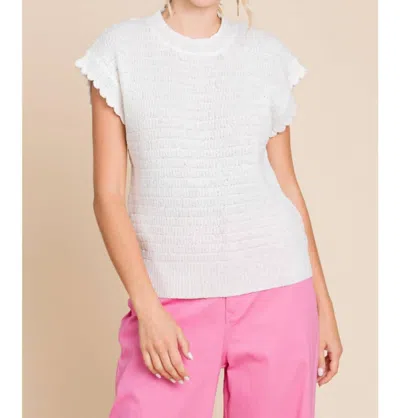 Shop Jodifl Textured Knit Top In Off White