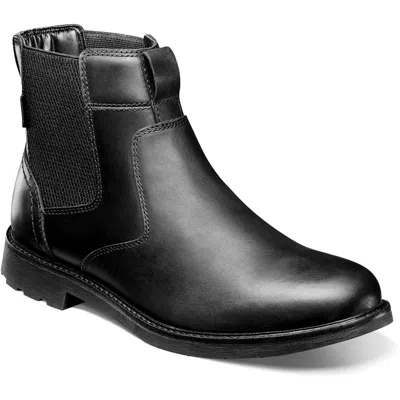 Nunn Bush 1912 Pt Chelsea Mens Mixed Media Leather Chelsea Boots In Black