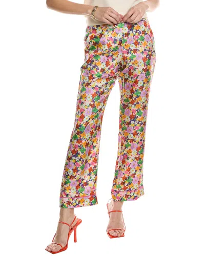 Borgo De Nor Eden Silk Trouser In Orange