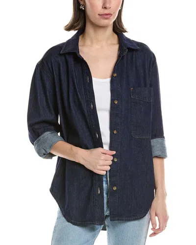 Hudson Jeans Oversized Button-down Shirt In Blue
