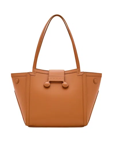 Marni Mini Riviera Tote Bag In Brown