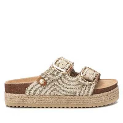 Xti Women's Footbed Jute Wrapped Platform Sandals By  In Blue