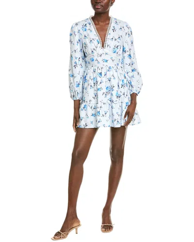 Ipponelli Floral Mini Dress In Blue